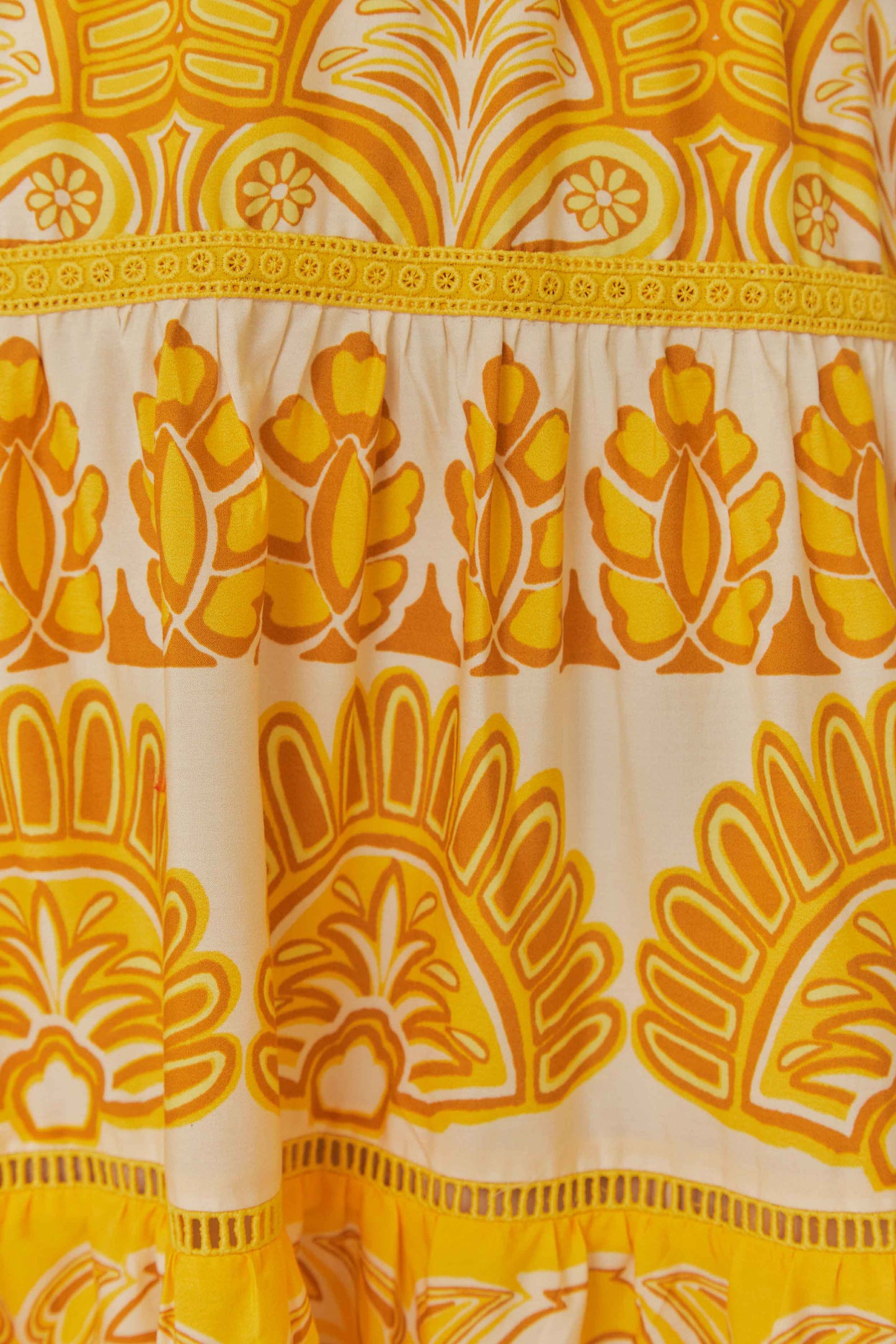 Yellow Ainika Tapestry One Shoulder Maxi Dress