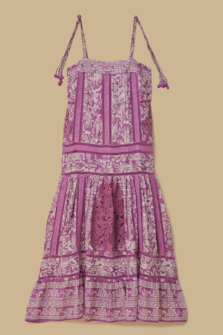 Lilac Sweet Garden Sleeveless Maxi Dress