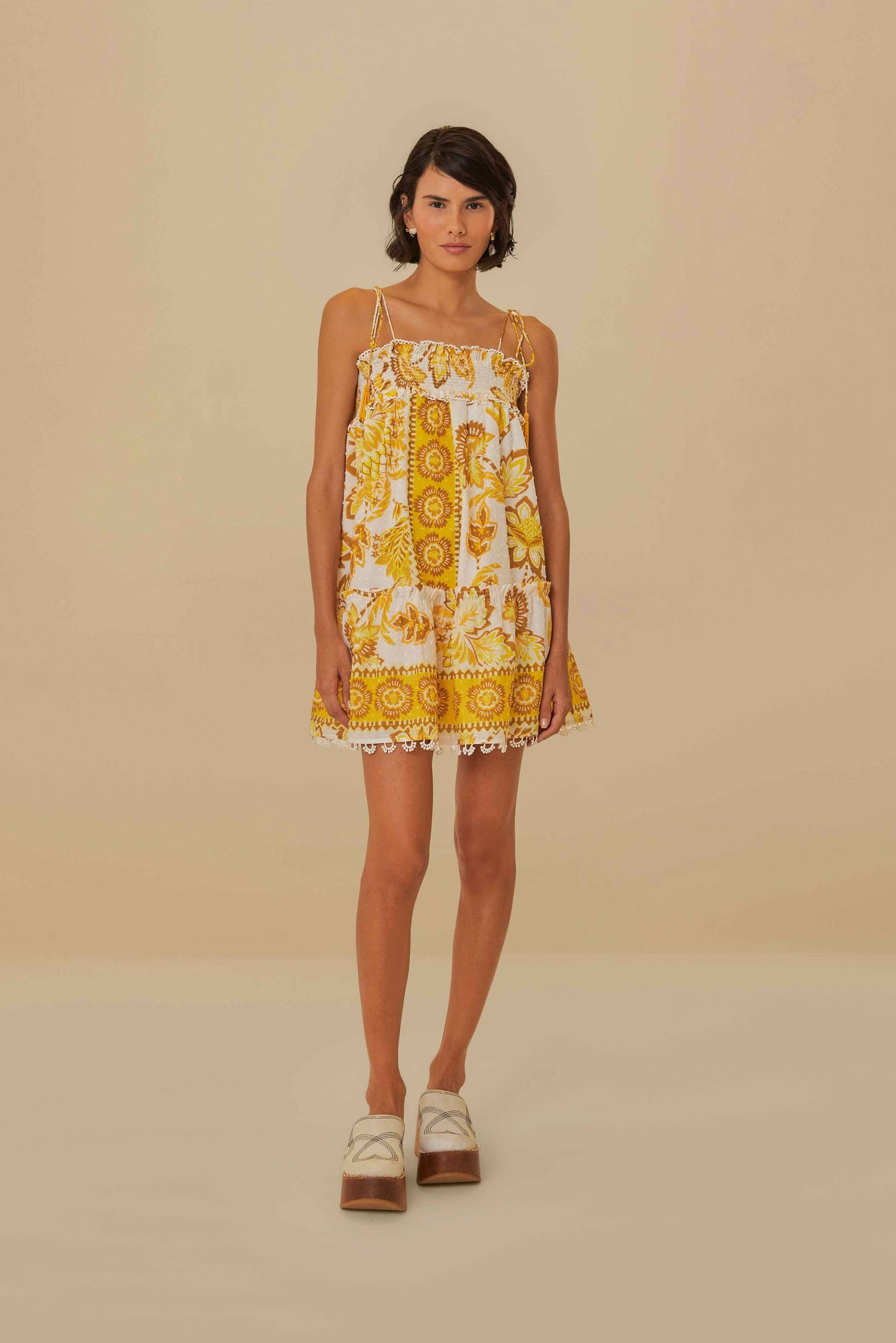 Off-White Aura Floral Mini Dress