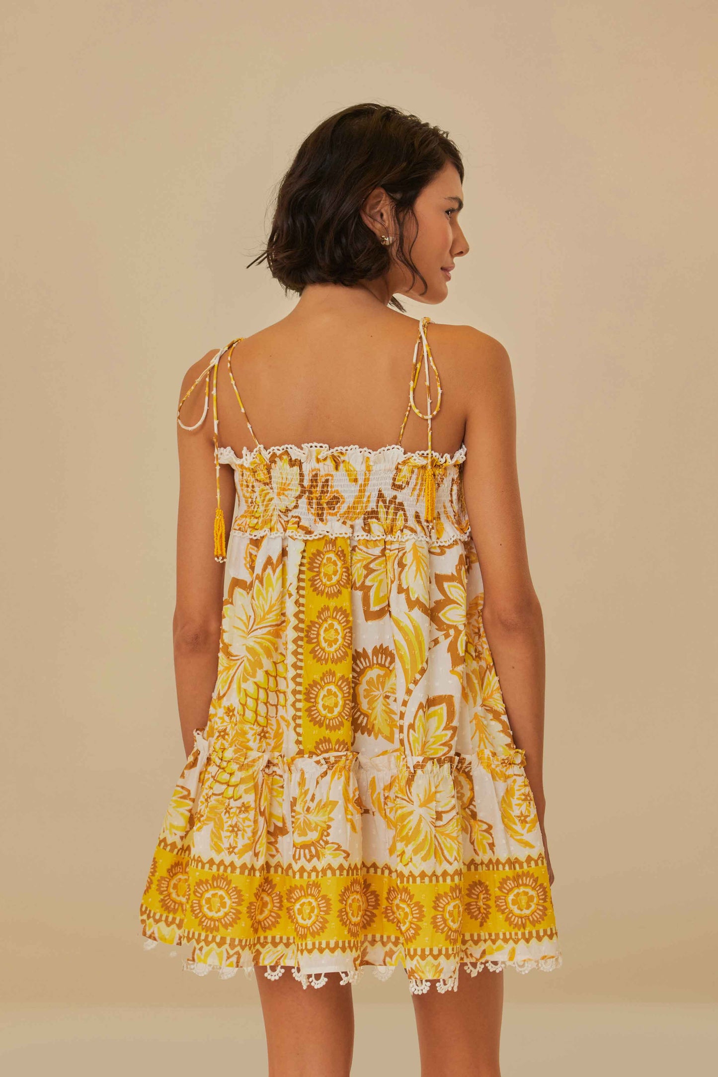 Off-White Aura Floral Mini Dress