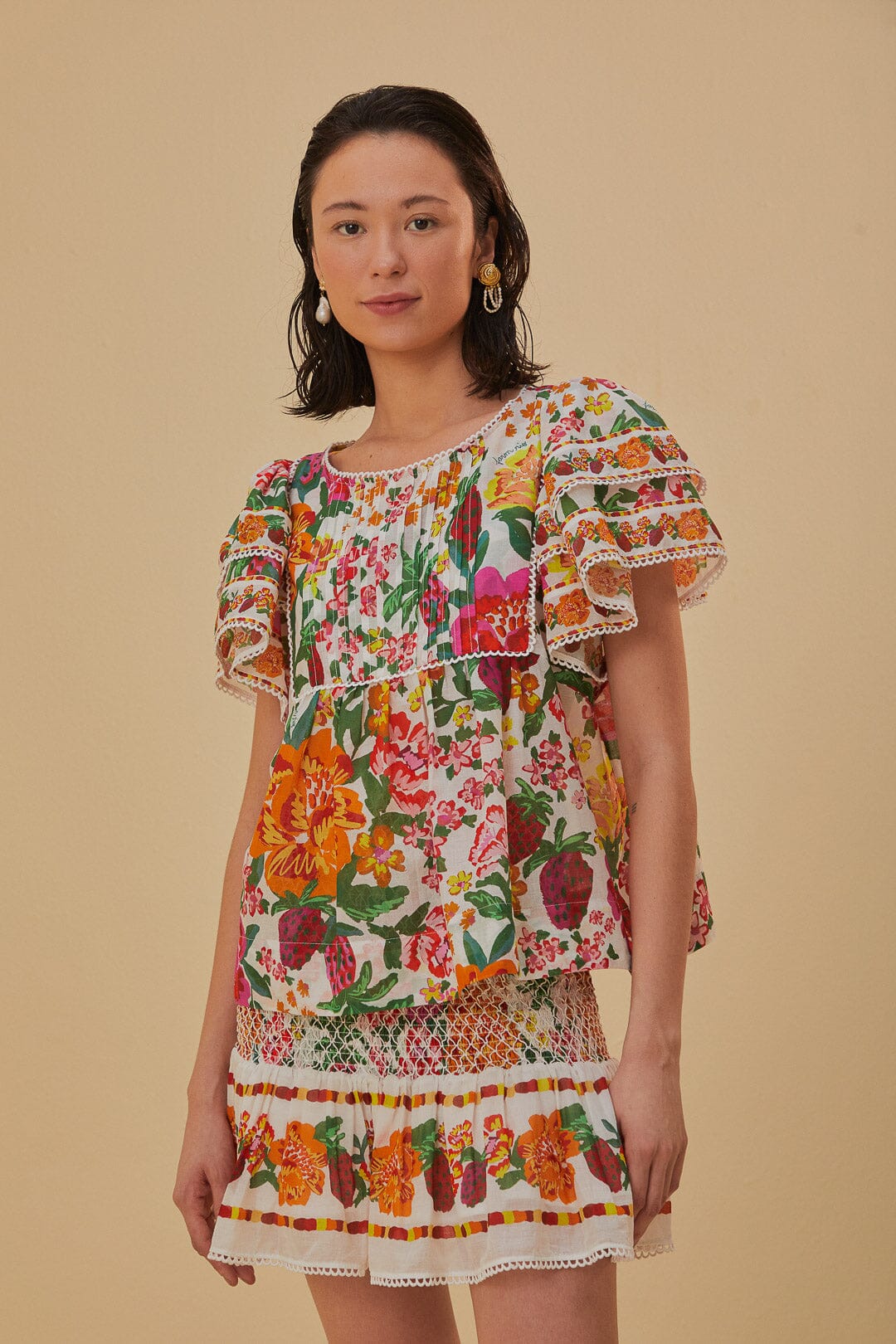 Off-White Flowerful Sketch Mini Skirt