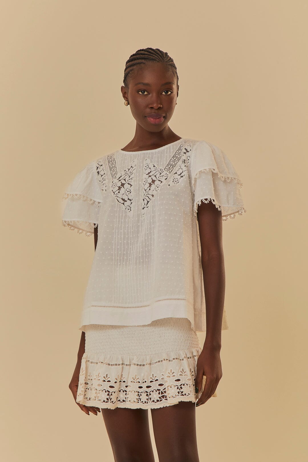 Off-White Ruffle Blouse