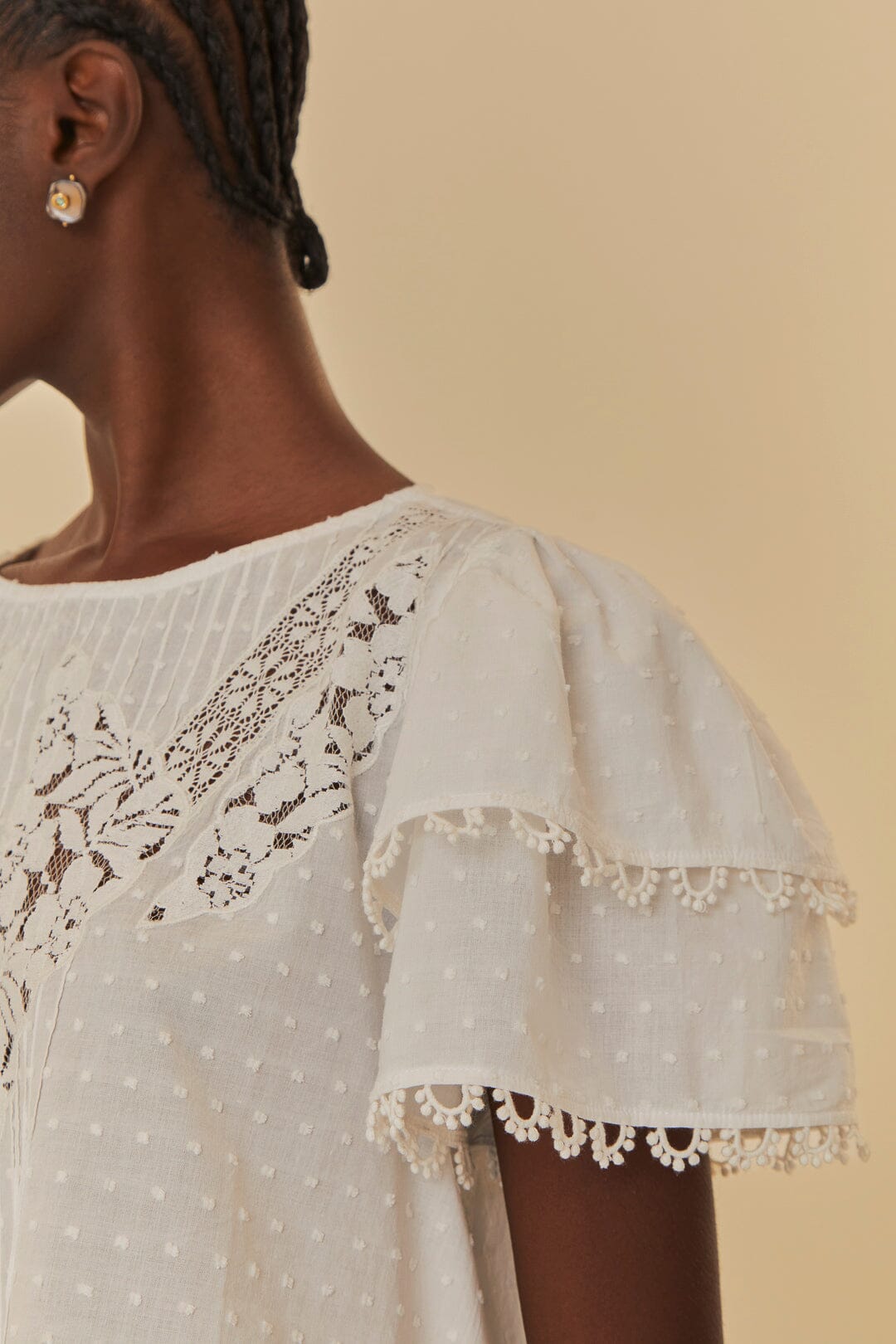 Off-White Ruffle Blouse