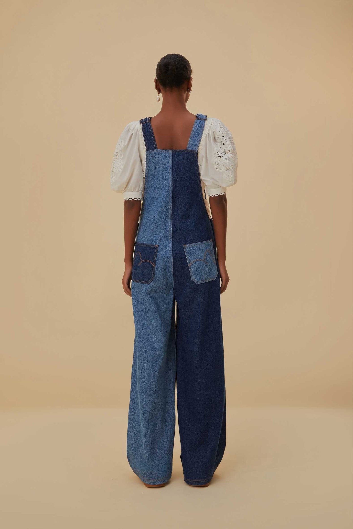 Patch Denim Overalls