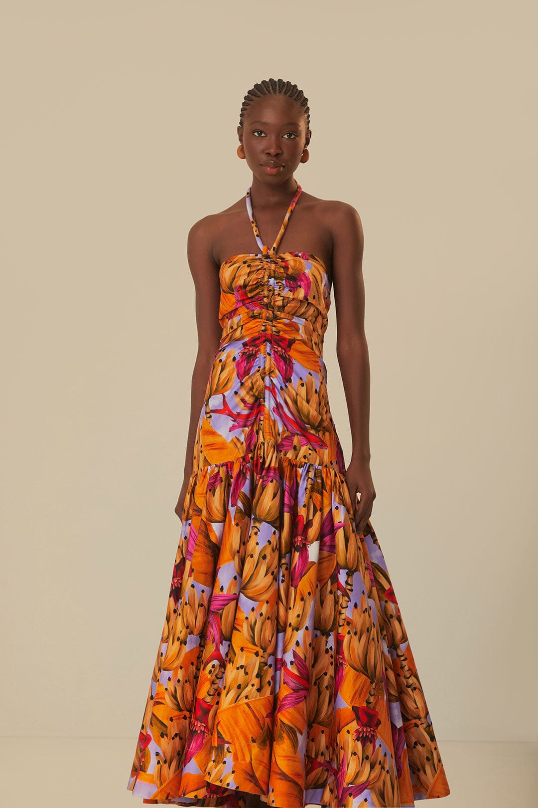 Lilac Banana Forest Organic Cotton Maxi Dress