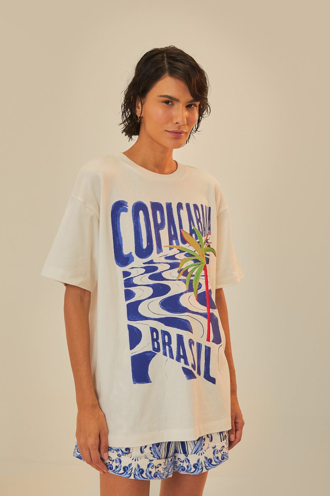 Off White Copacabana Organic Cotton Relaxed T Shirt