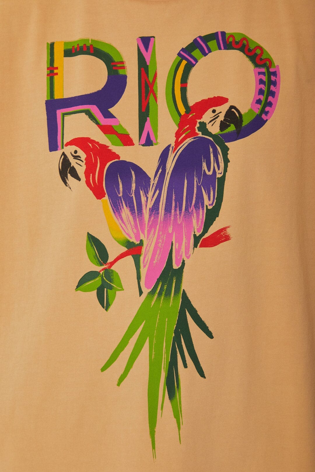 Sand Rio Shoulder Pad Organic Cotton T-Shirt