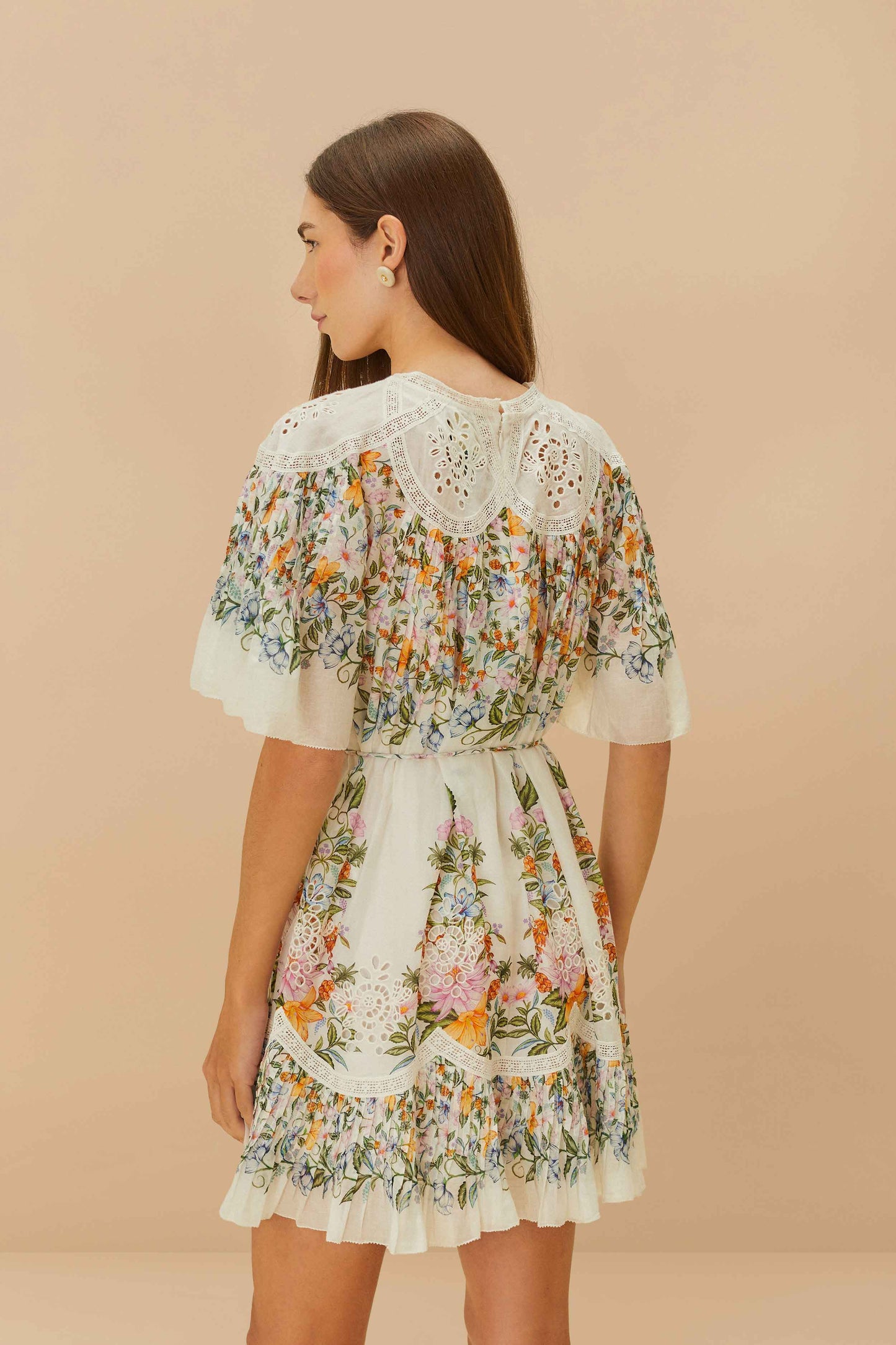 Off-White Sweet Bloom Bouquet Mini Dress
