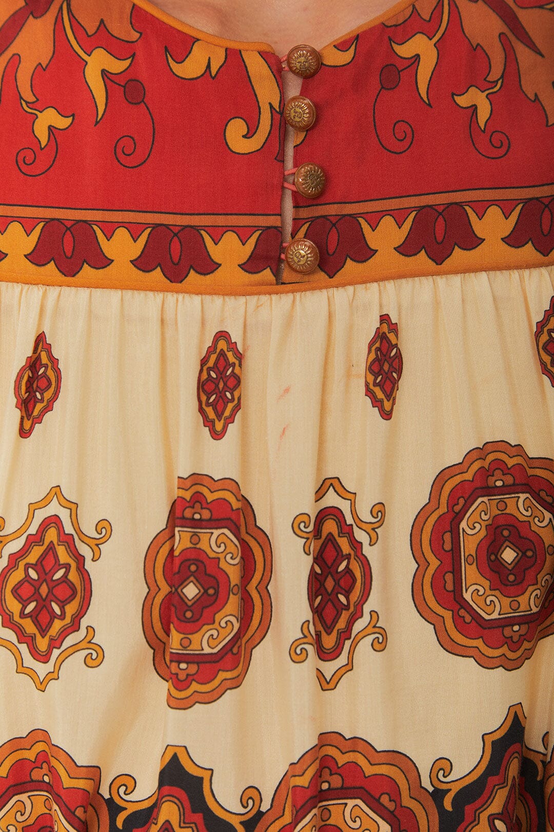 AINIKA TILES CREAM MIDI DRESS