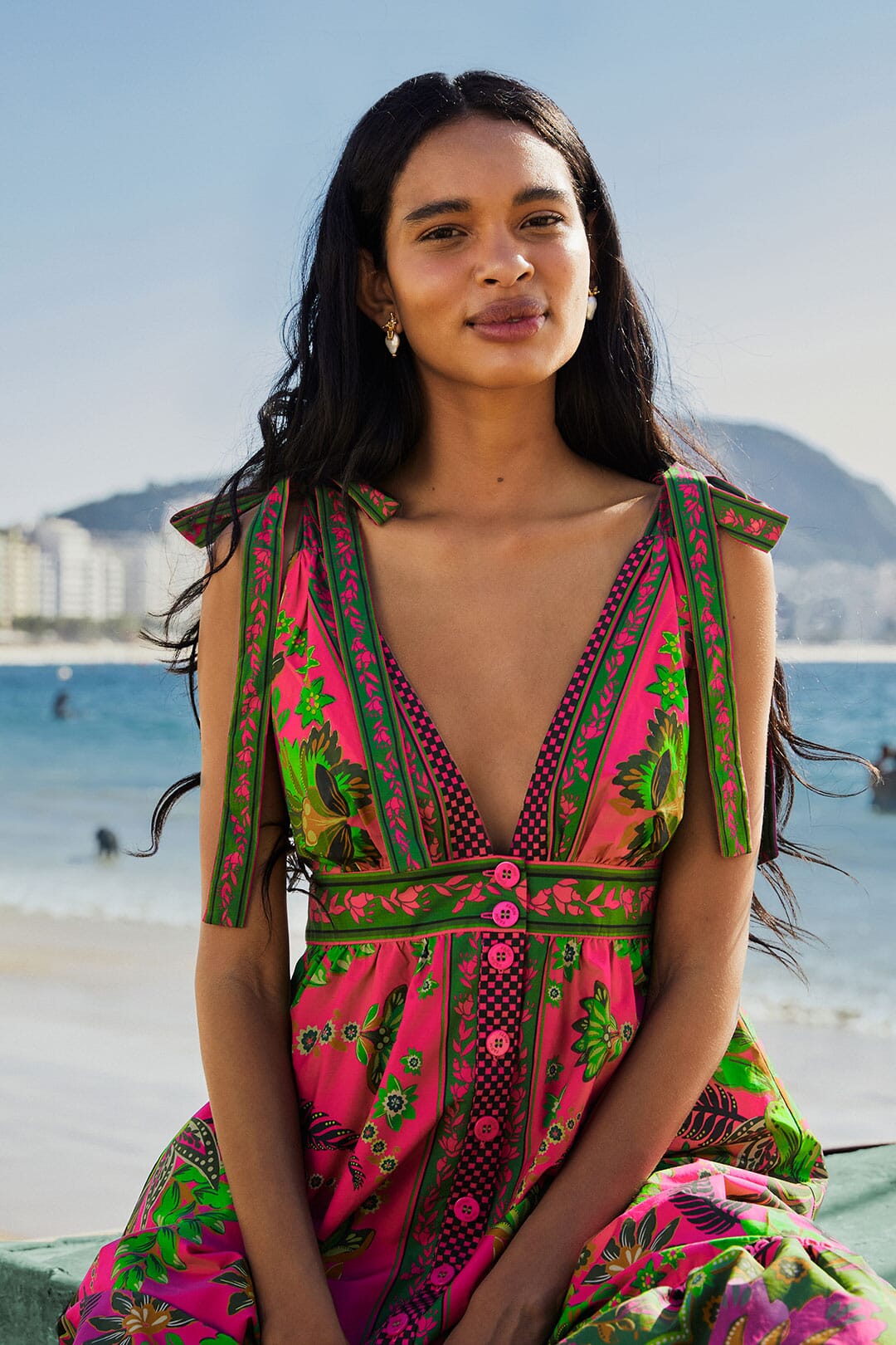 ANA TAPESTRY PINK MIDI DRESS