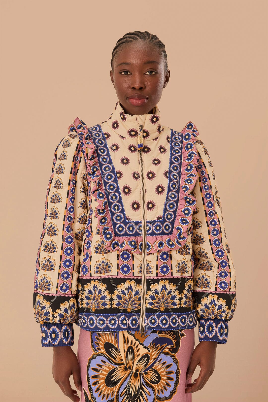 Ainika Maxi Floral Puffer Jacket