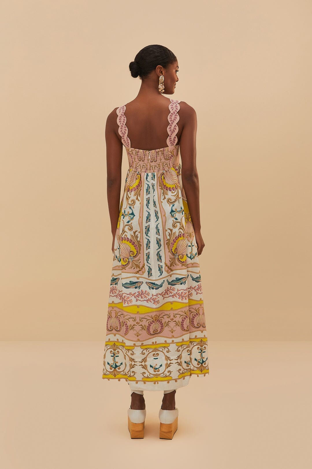 Off-White Maritime Magic LENZING™ ECOVERO™ Euroflax™ Maxi Dress