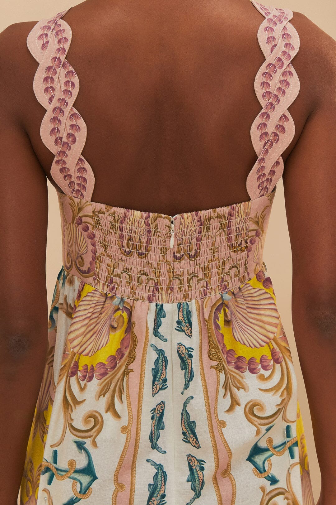 Off-White Maritime Magic LENZING™ ECOVERO™ Euroflax™ Maxi Dress