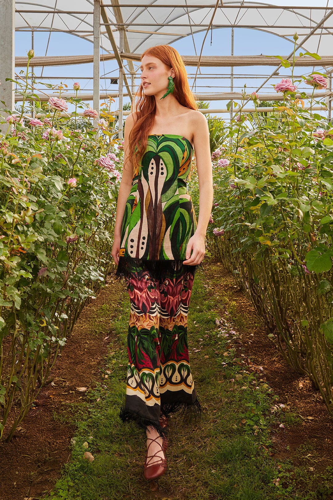 Green Coconut Tree Flow Pants