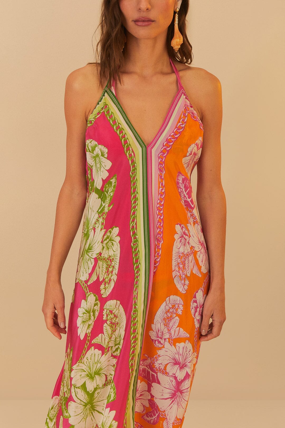 Mixed Scarves Floral Elegance Maxi Cover-Up