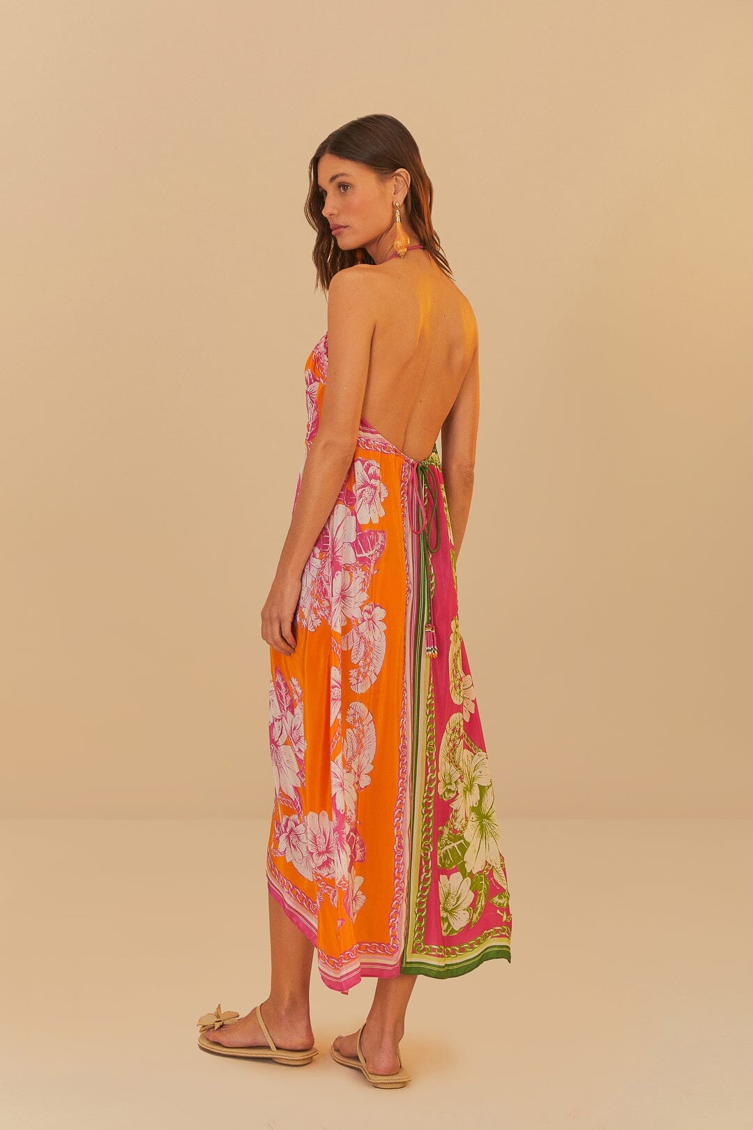 Mixed Scarves Floral Elegance Maxi Cover-Up