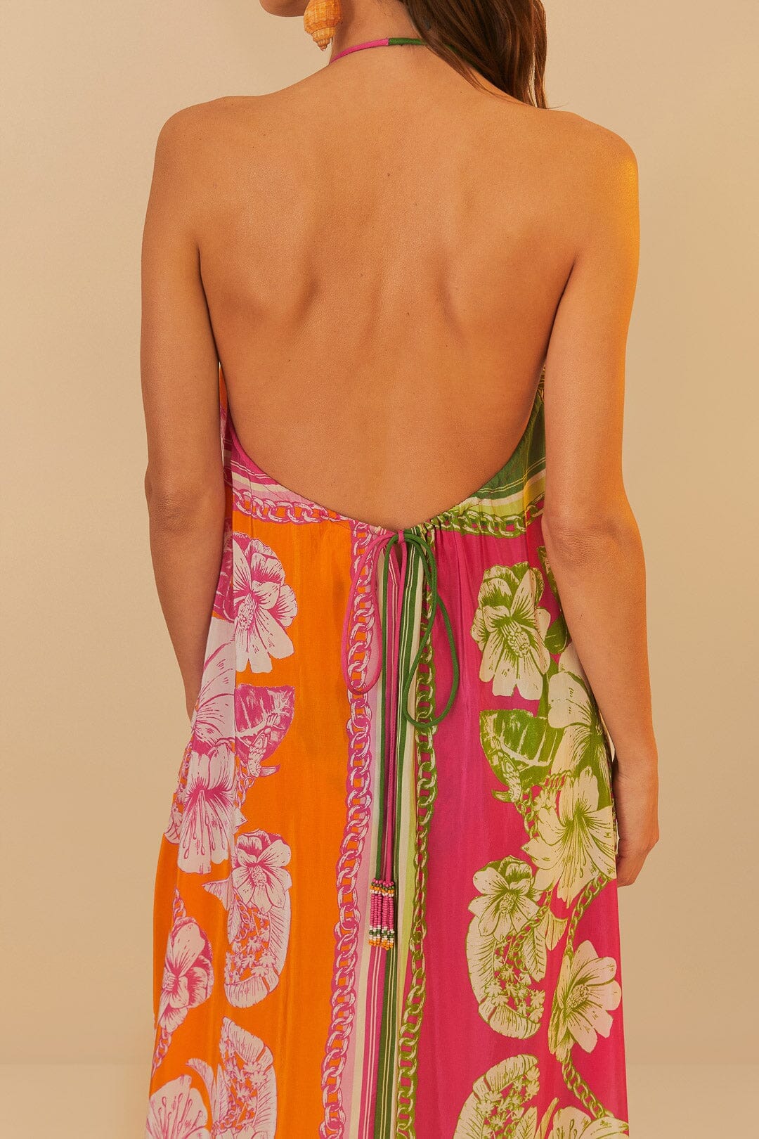 Mixed Scarves Floral Elegance Maxi Cover-Up