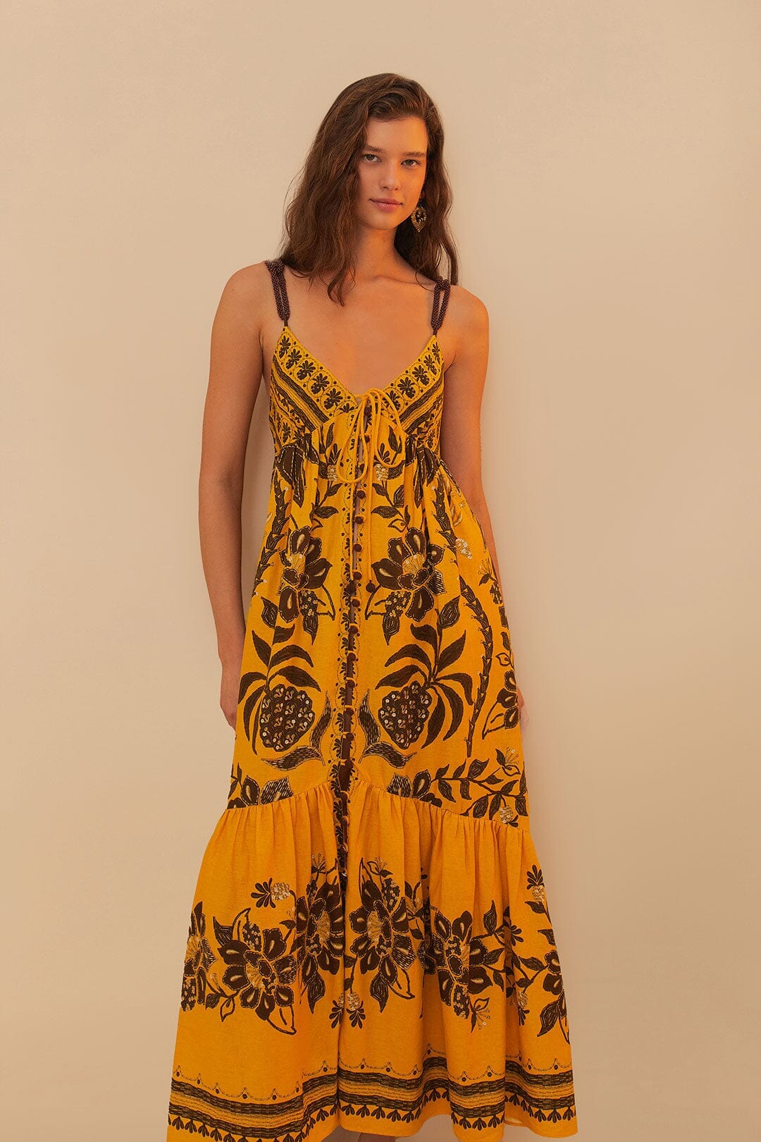 Golden Oasis Yellow Sleeveless Maxi Dress