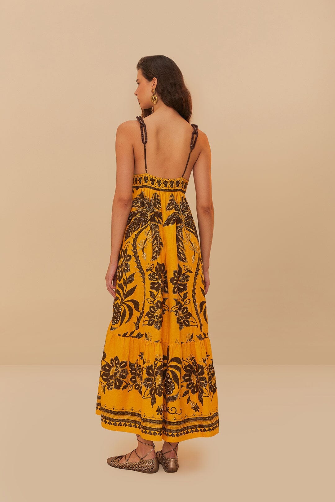 Golden Oasis Yellow Sleeveless Maxi Dress