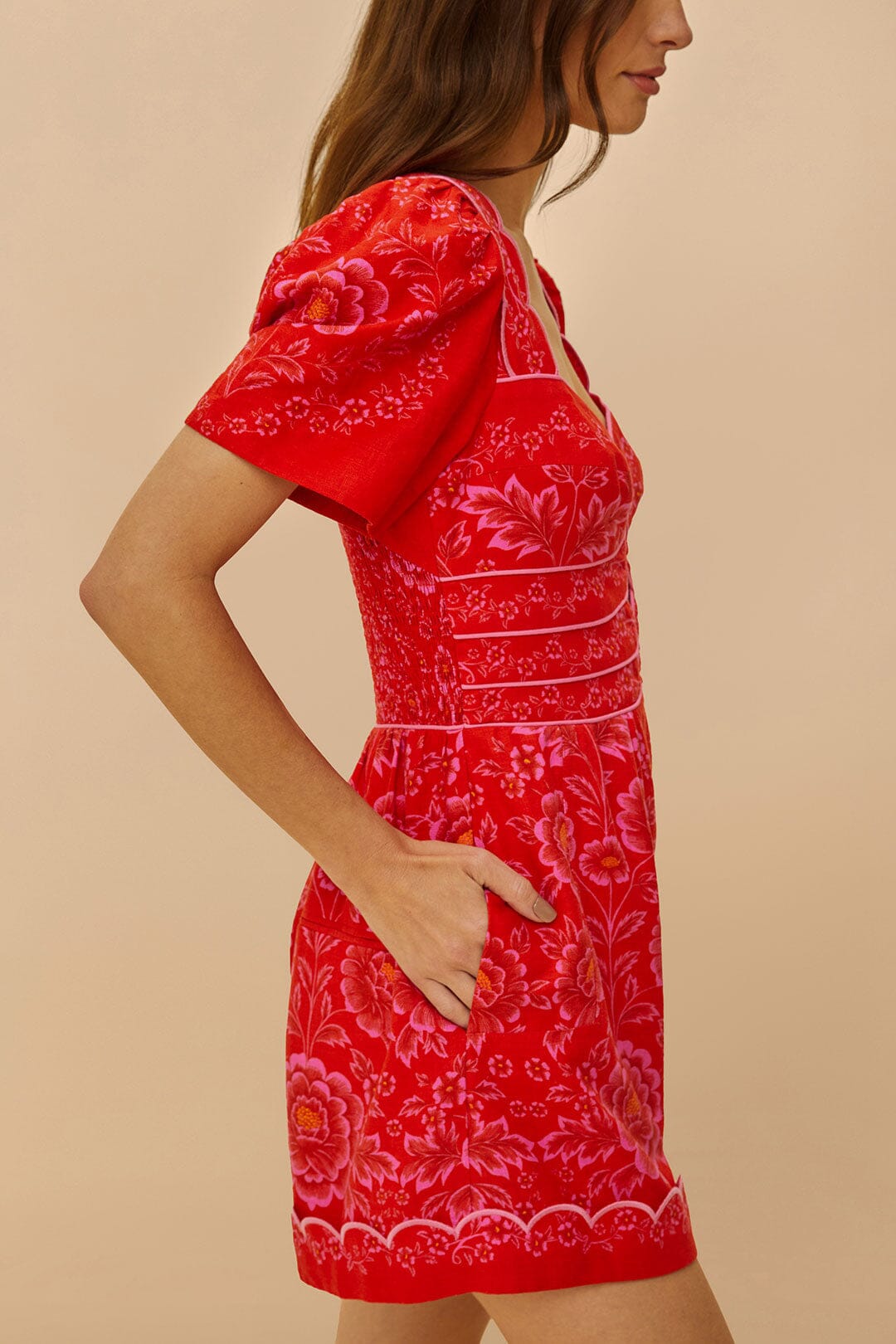 Red Olivia Cut-Out Lenzing™ Ecovero™ Euroflax™ Romper