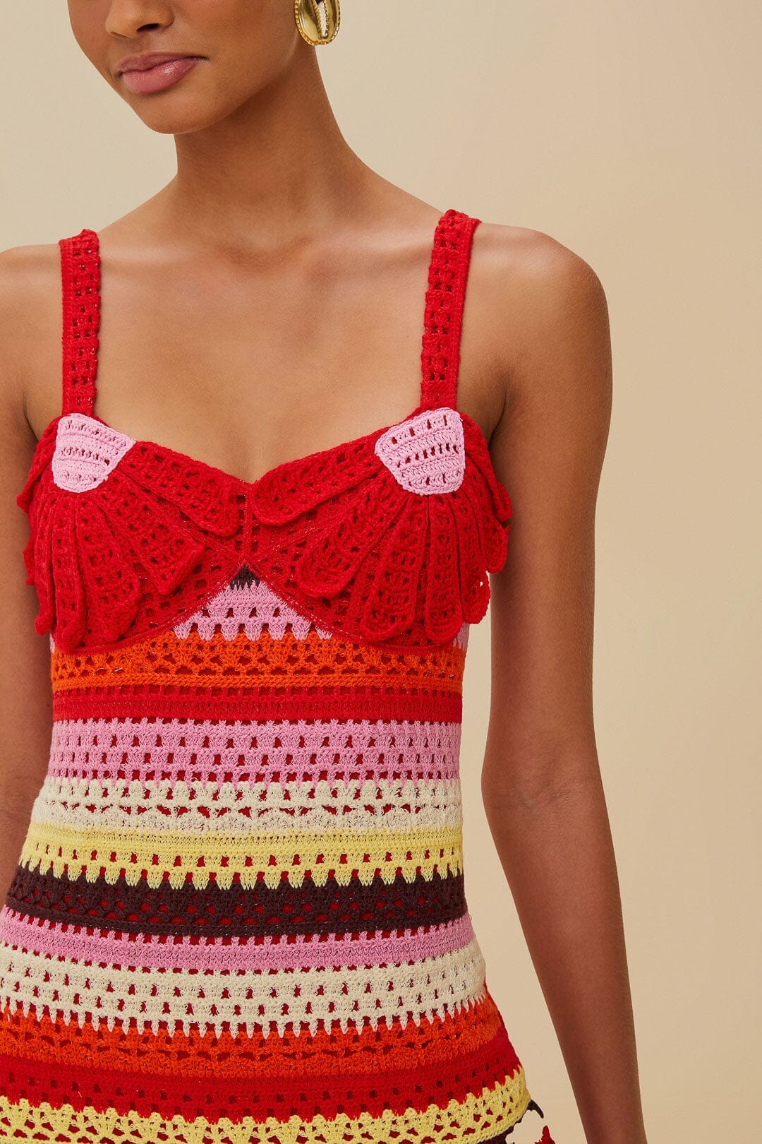 Colorful Flower Crochet Dress