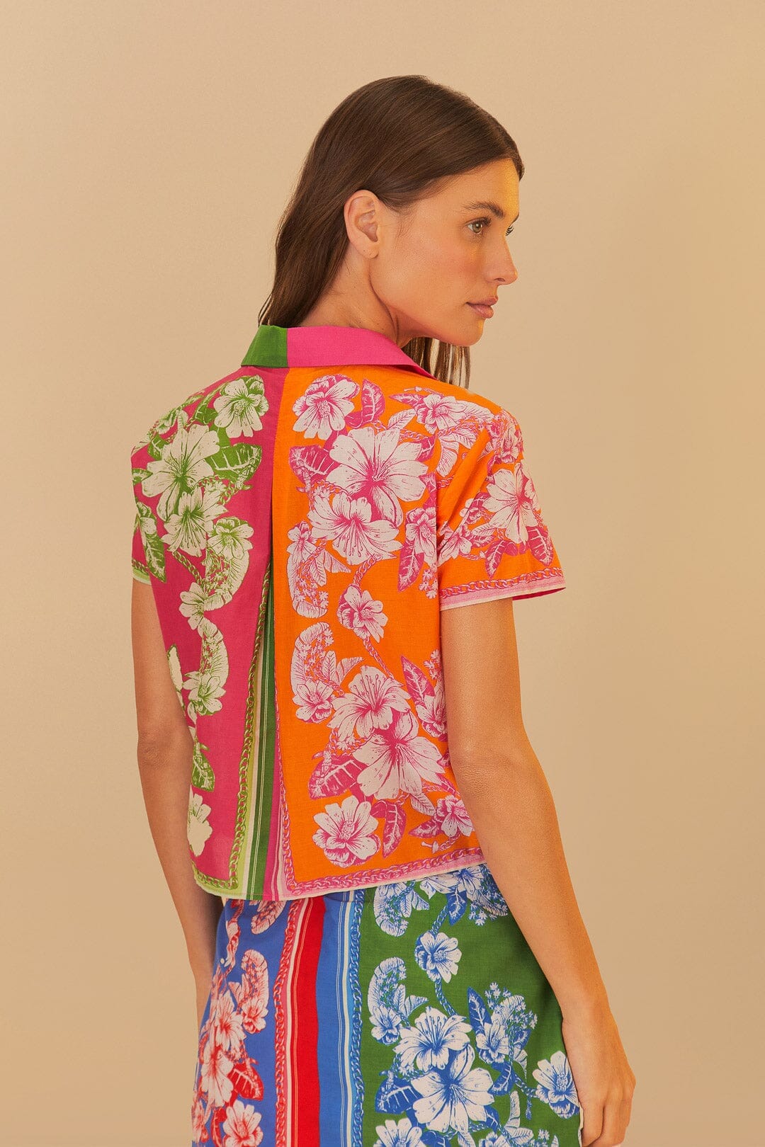 Mixed Scarves Floral Elegance Shirt