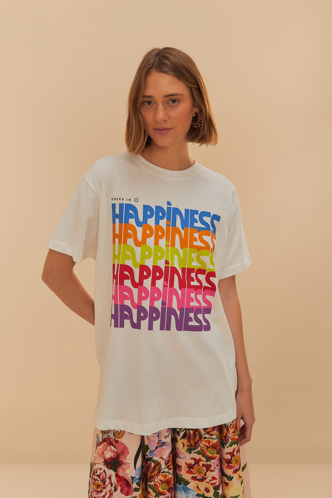 Off-White Dress In Happiness Relaxed T-Shirt
