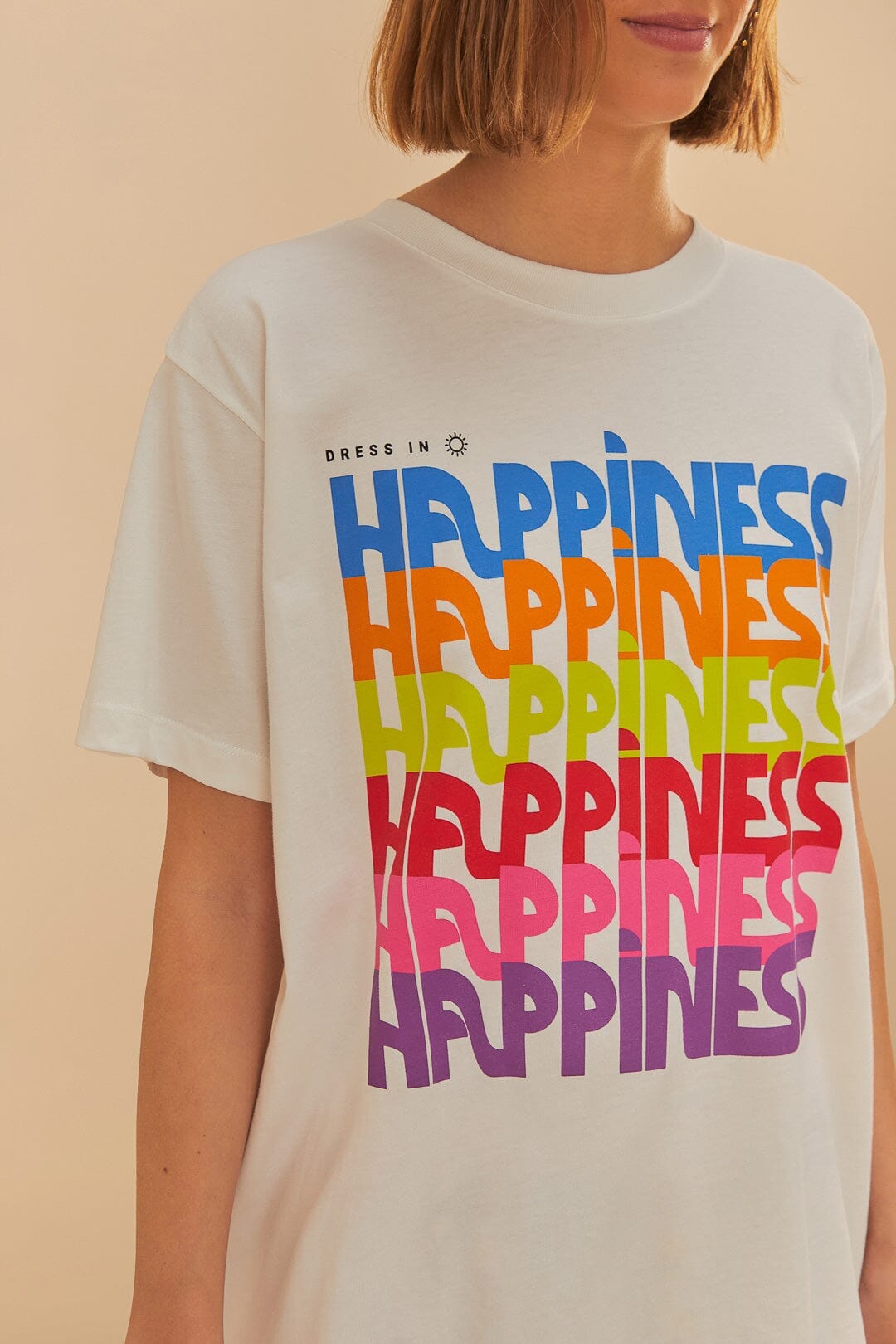 Off-White Dress In Happiness Relaxed T-Shirt