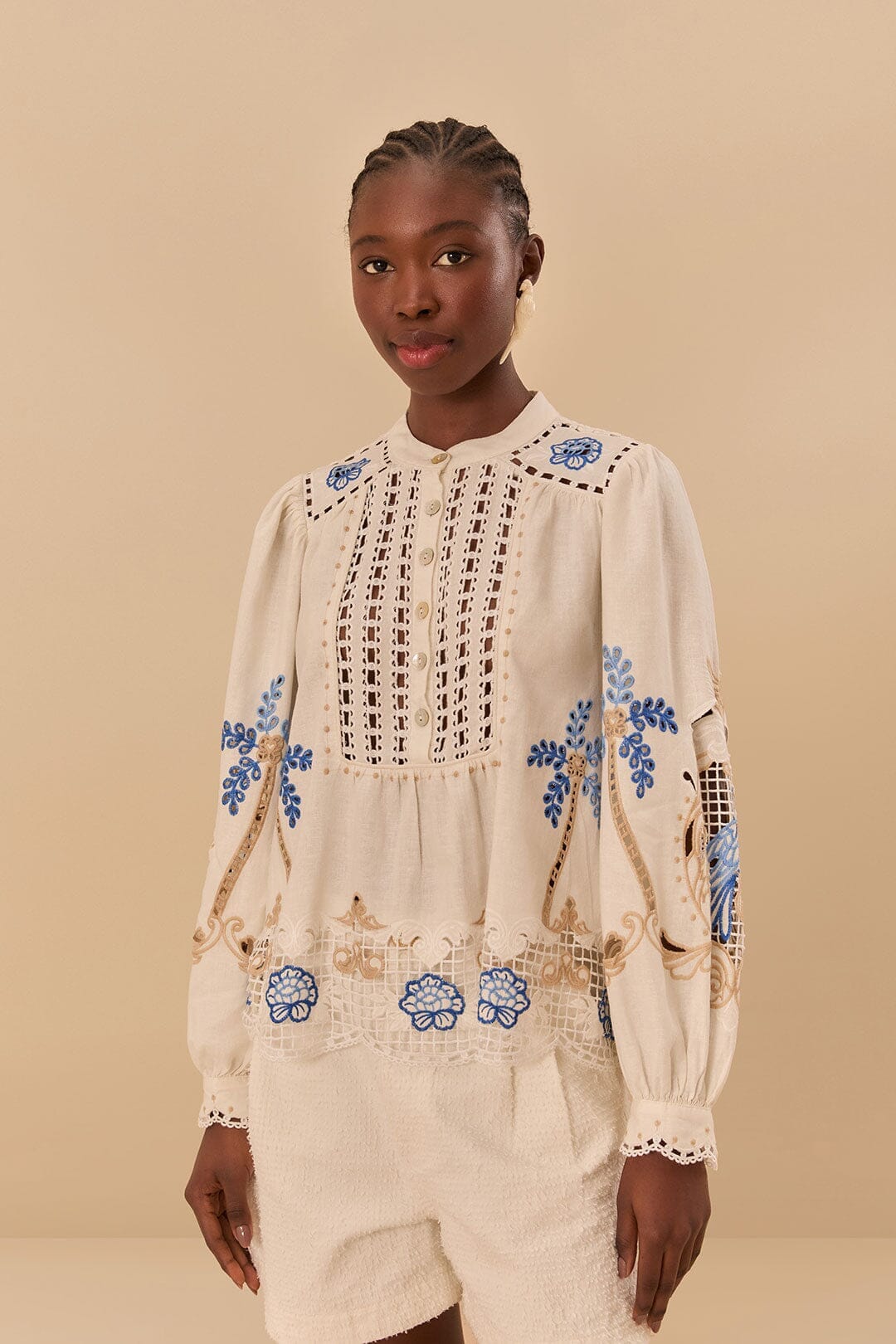Off-White Romantic Richelieu Blouse