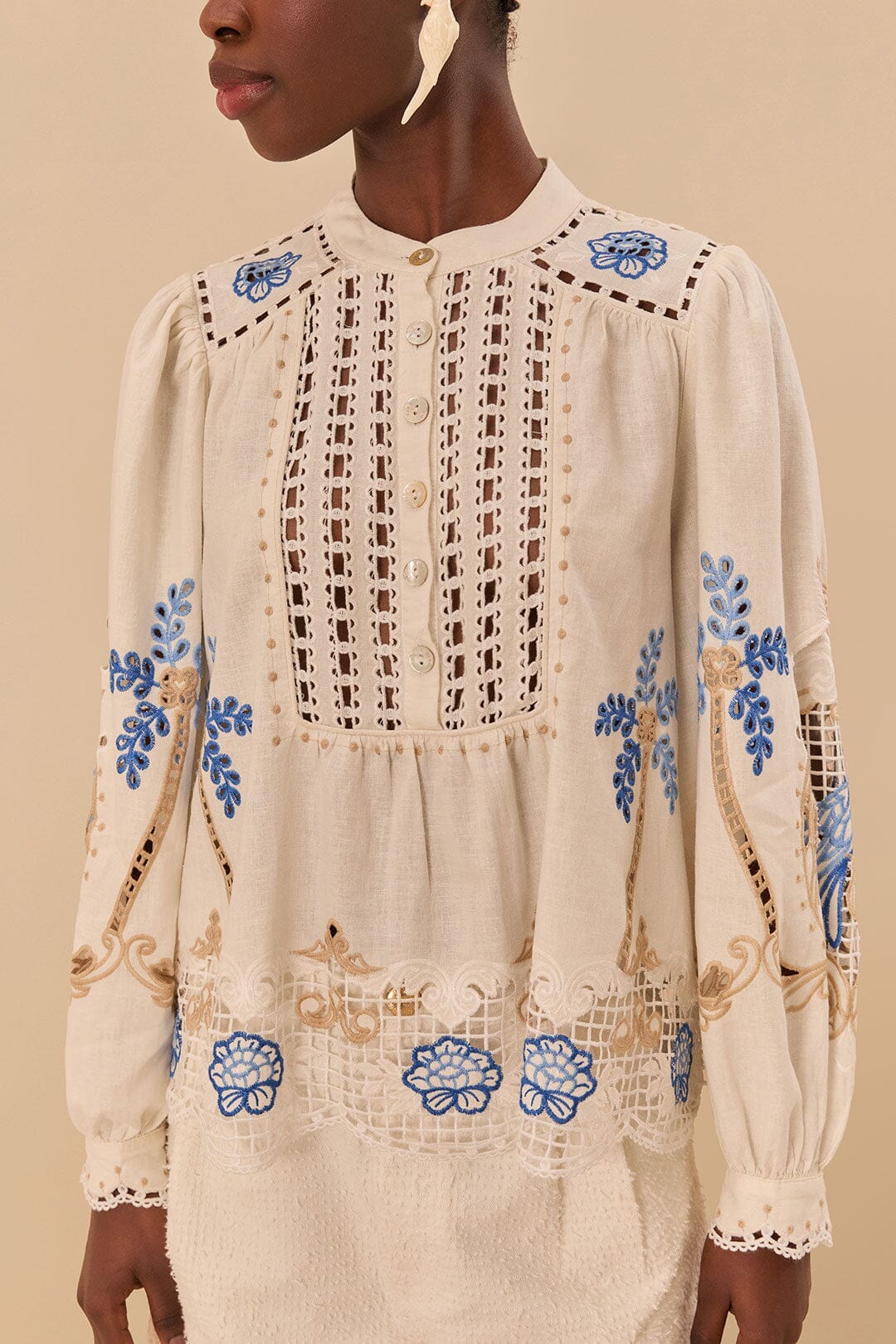 Off-White Romantic Richelieu Blouse