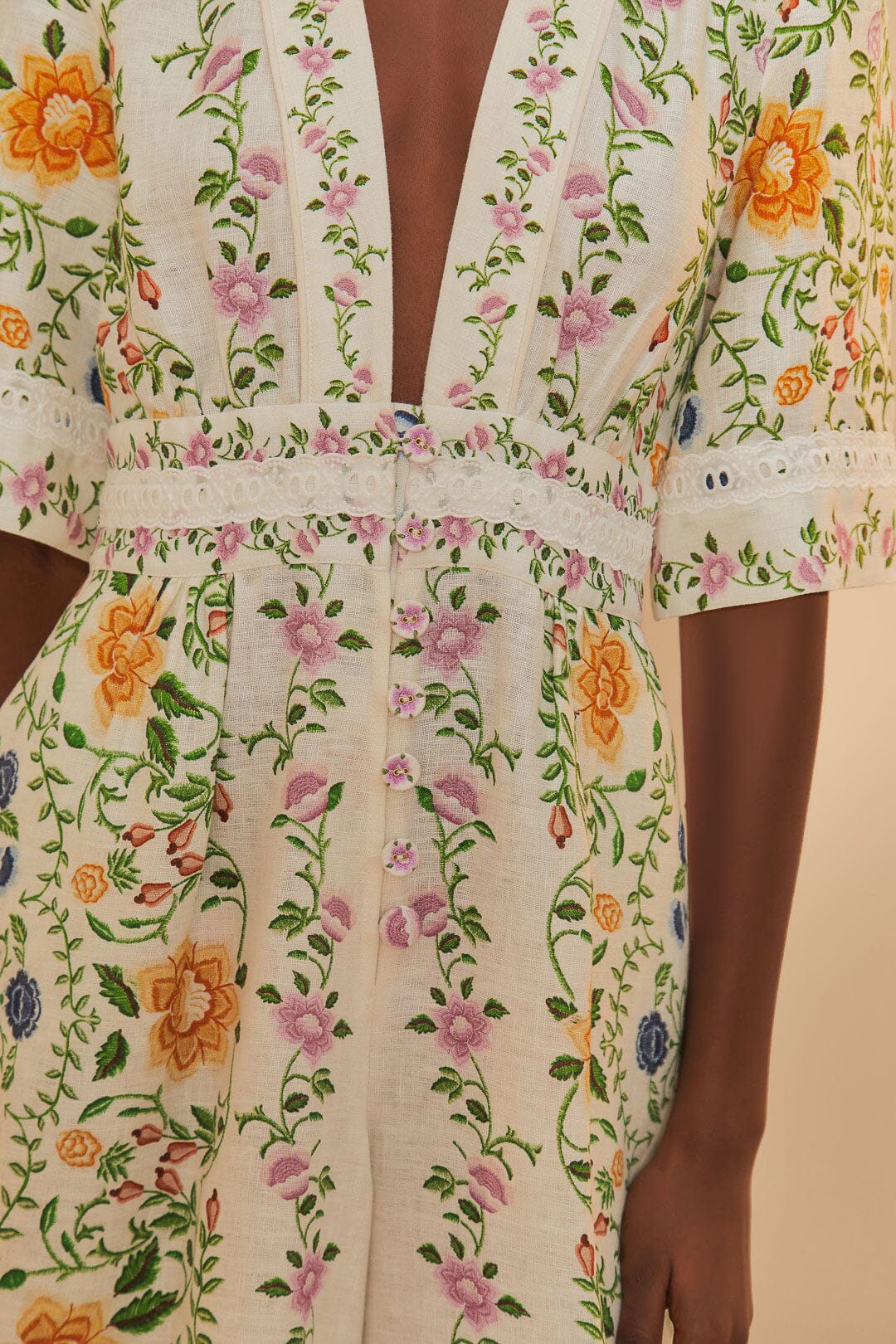 FOLK FLORAL OFF-WHITE JUMPSUIT