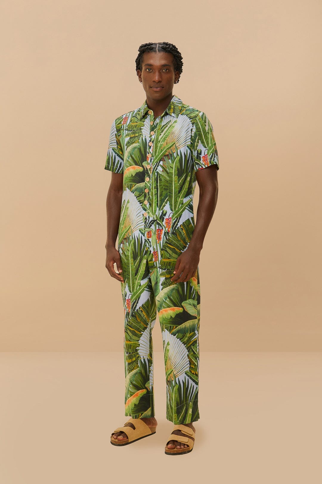 Blue Amazonia Forest LENZING™ ECOVERO™ Euroflax™ Jumpsuit