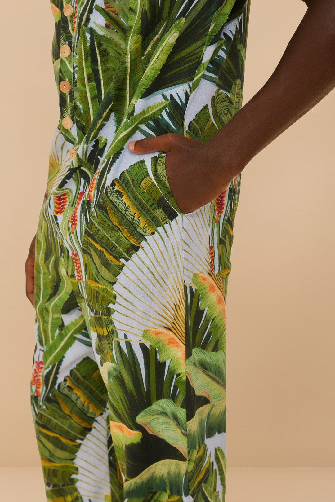 Blue Amazonia Forest LENZING™ ECOVERO™ Euroflax™ Jumpsuit