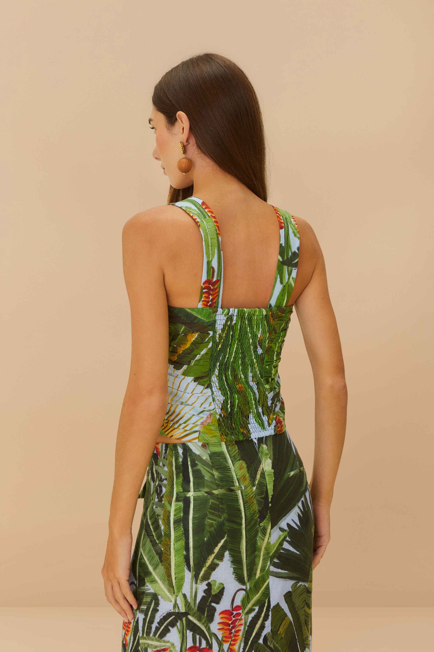 Blue Amazonia Forest LENZING™ ECOVERO™ Euroflax™ Crop Top