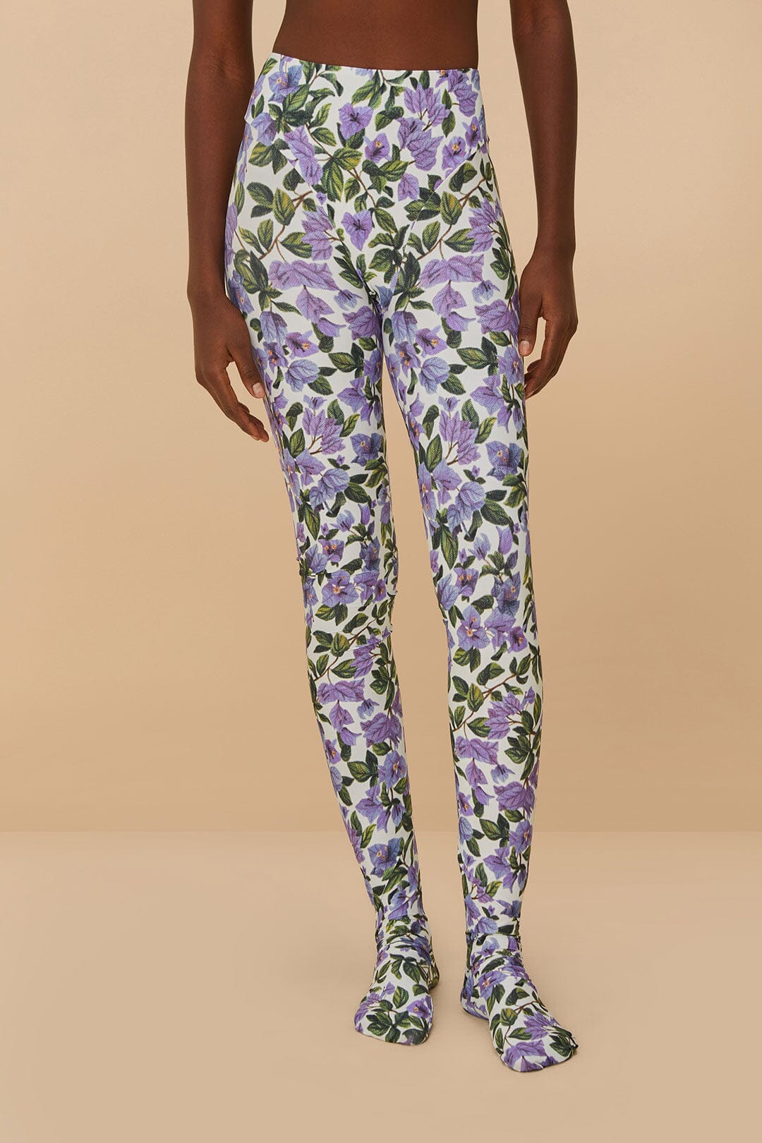 Lilac Halftone Bougainvillea Pants