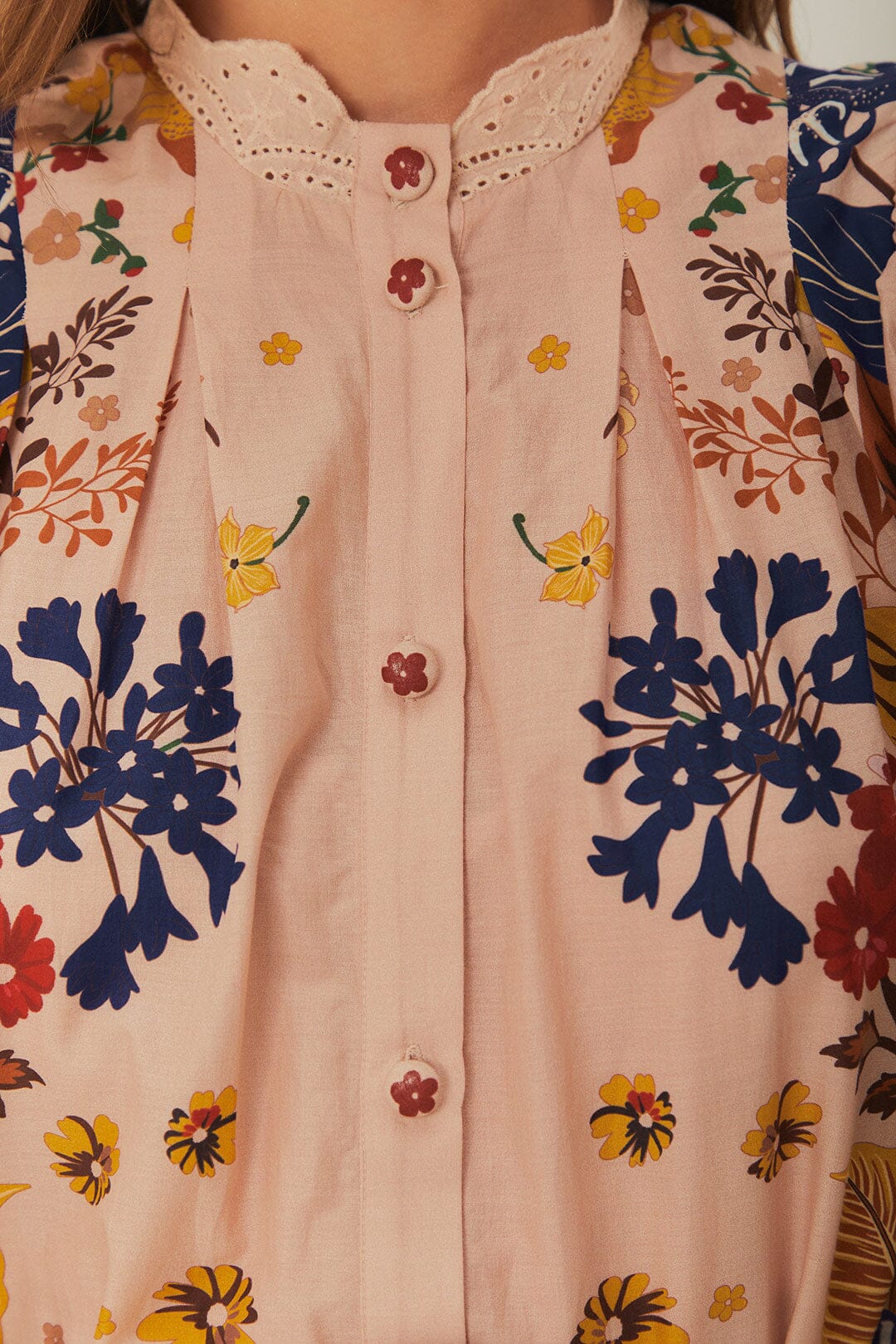 BEAUTY BOUQUET PINK PUFF SLEEVE MINI DRESS