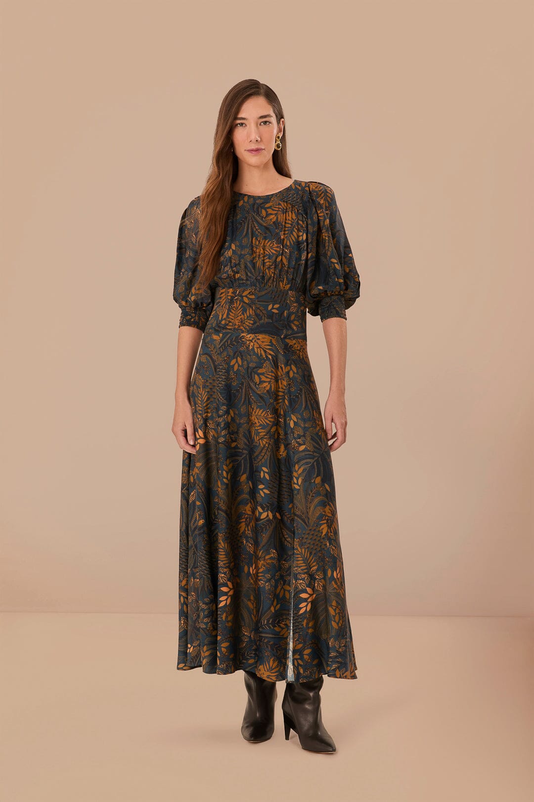 Dotted Forest Maxi Dress