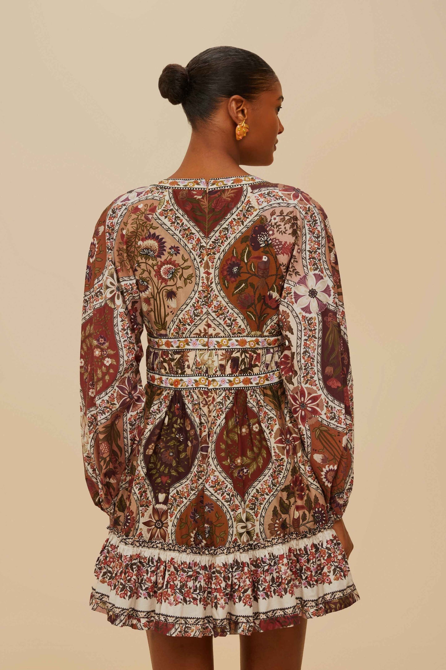 Multicolor Romantic Nature Mini Dress