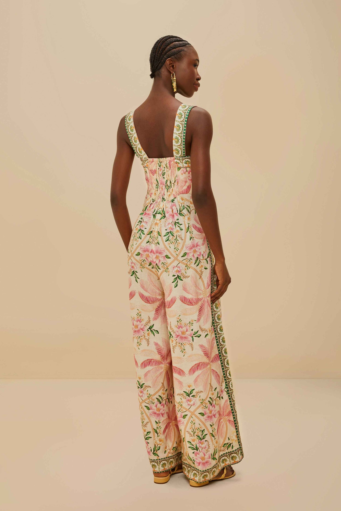 Off-White Palm Dream LENZING ECOVERO Euroflax Jumpsuit