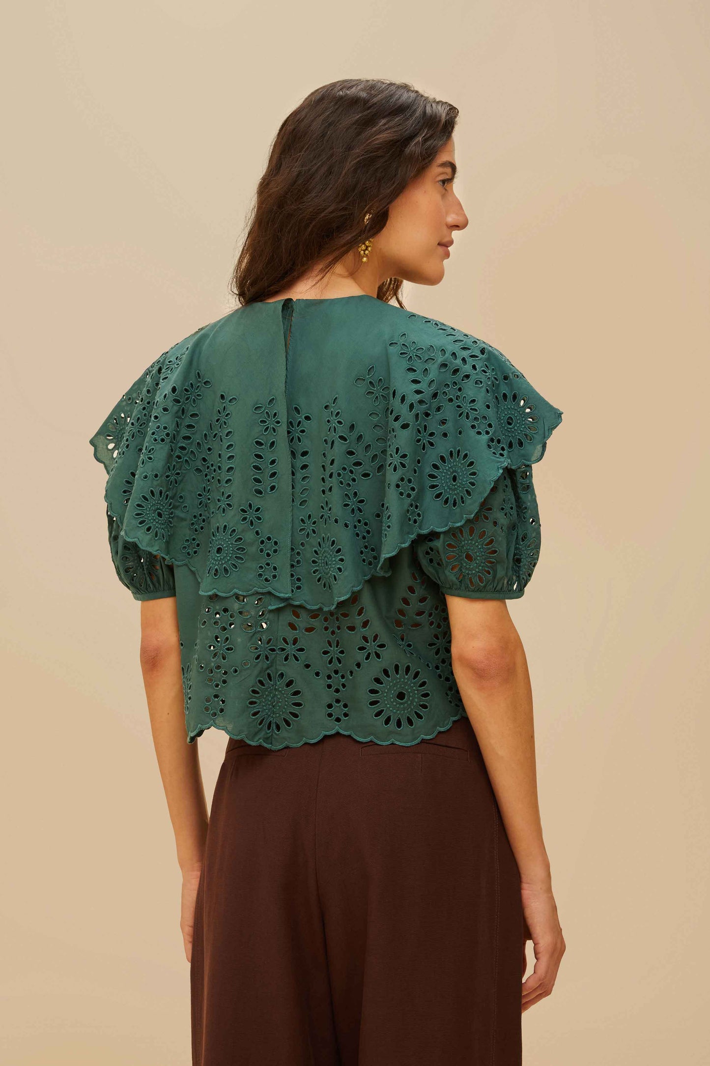 Green Maxi Lace Blouse