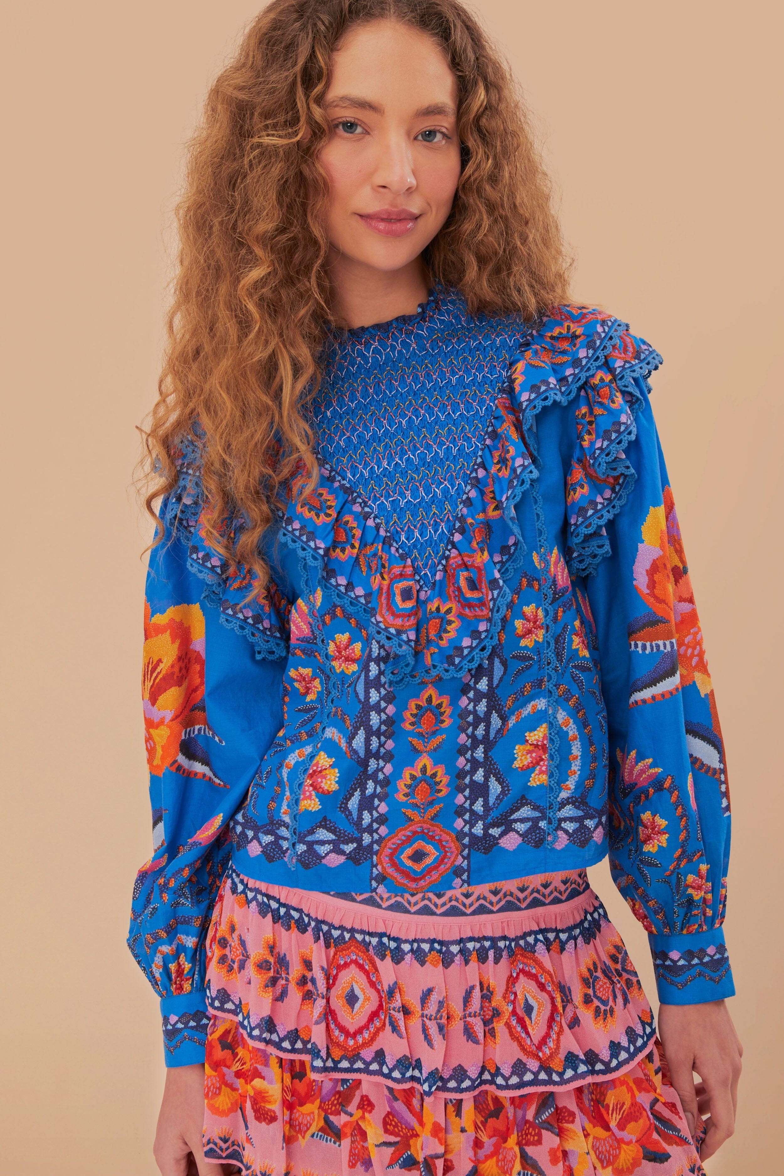 Lucy Floral Tapestry Blouse