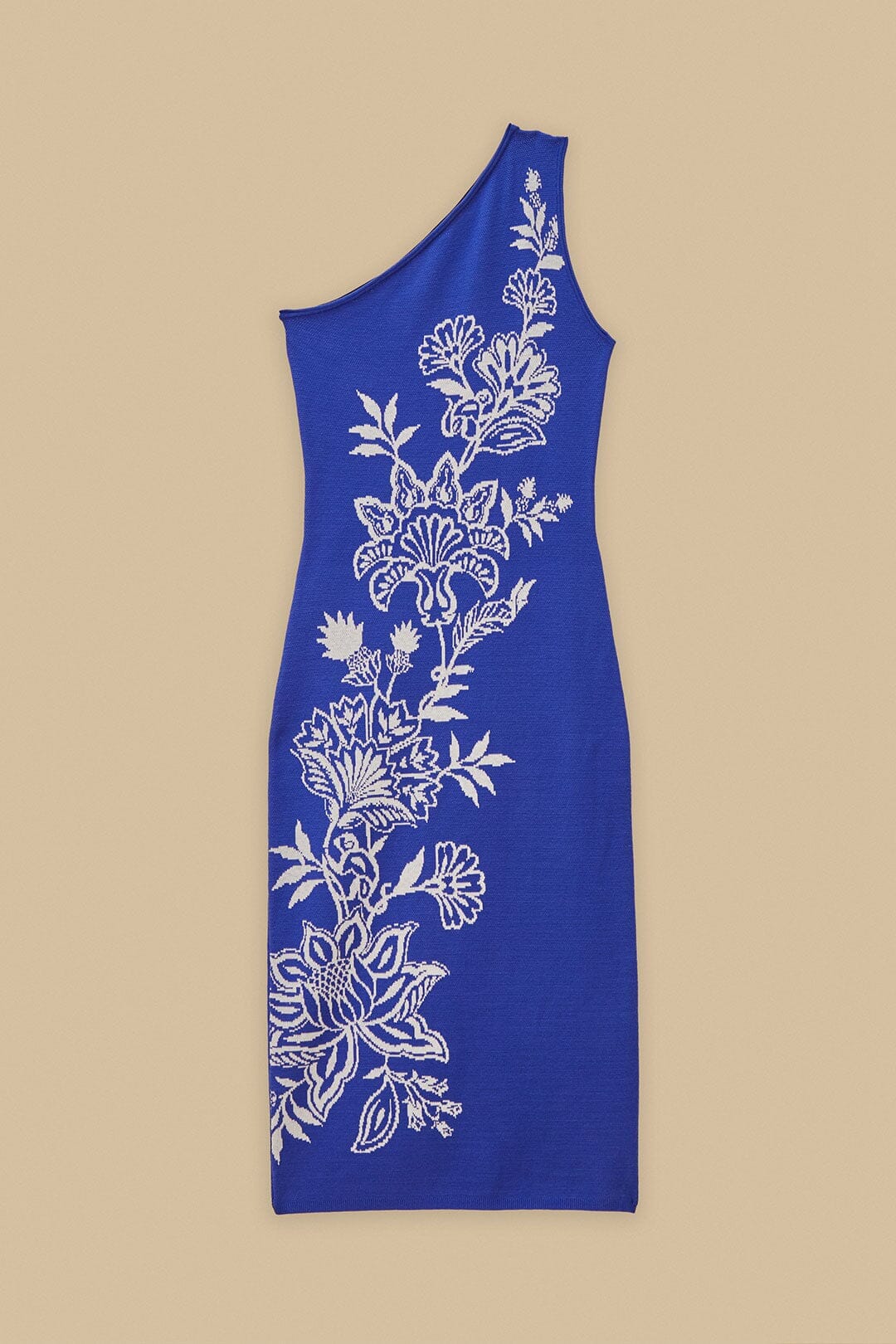 Blue Porcelain Garden Knit Midi Dress