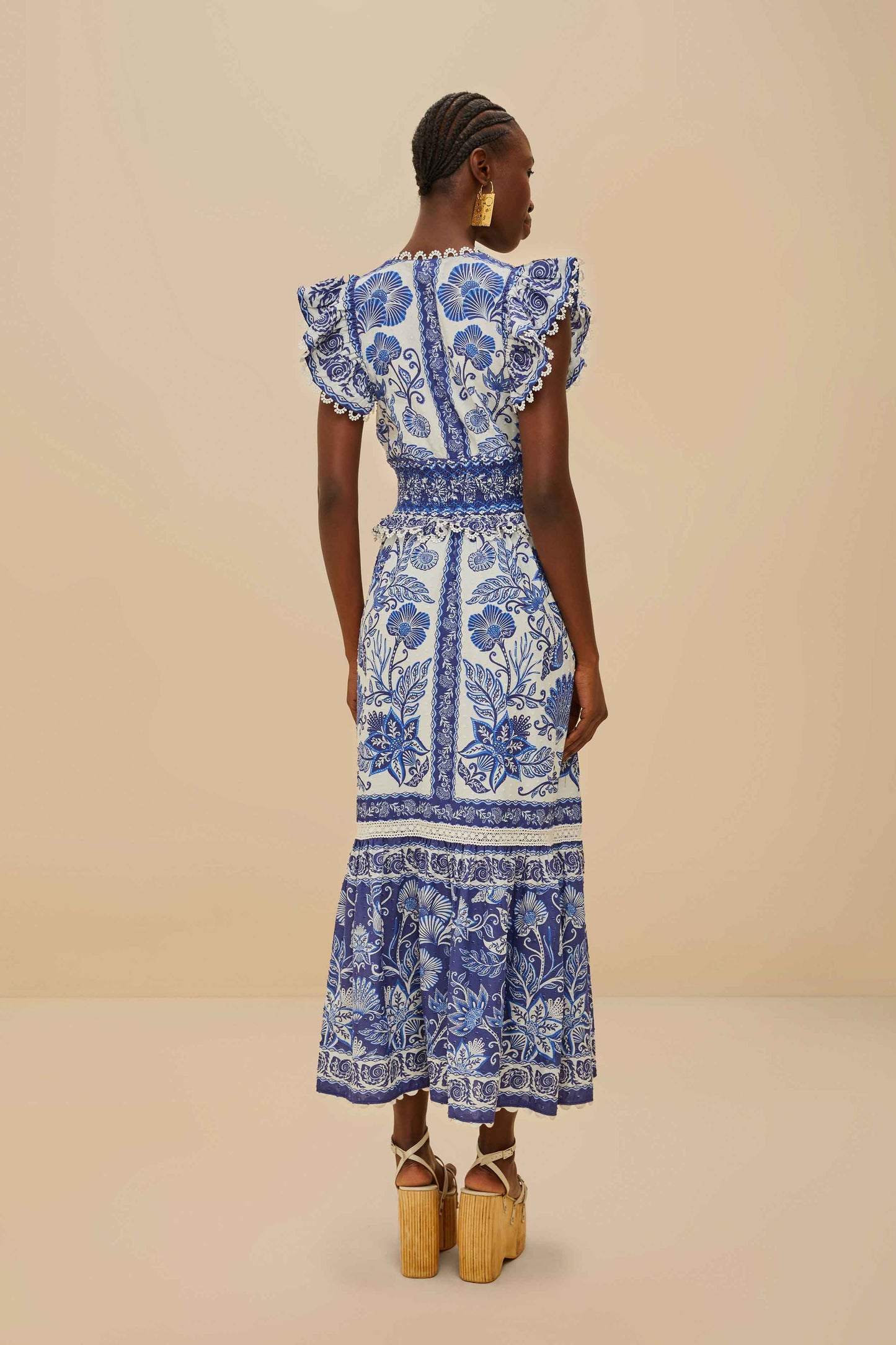 Off-White Shell Garden Maxi Dress