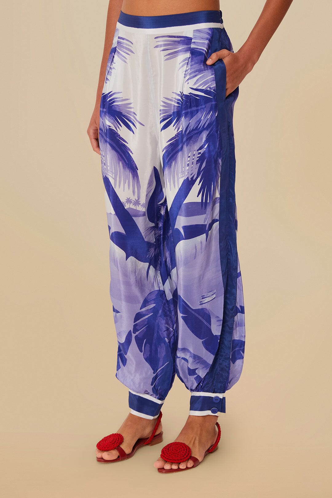 Blue Fresh Table Scarf Pajama Pants