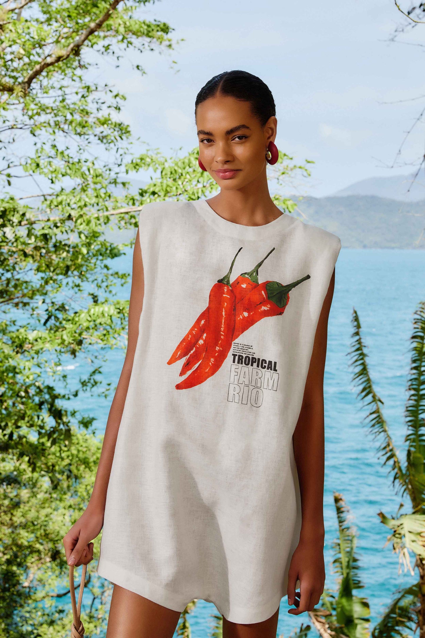 Off-White Farm Rio Pepper Euroflax™ Premium Linen Romper
