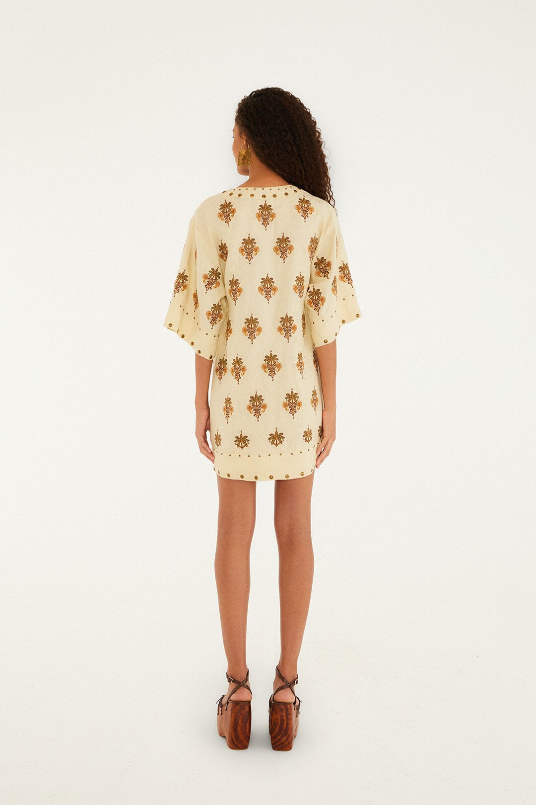 Sand Coconut Tree Tapestry Mini Dress