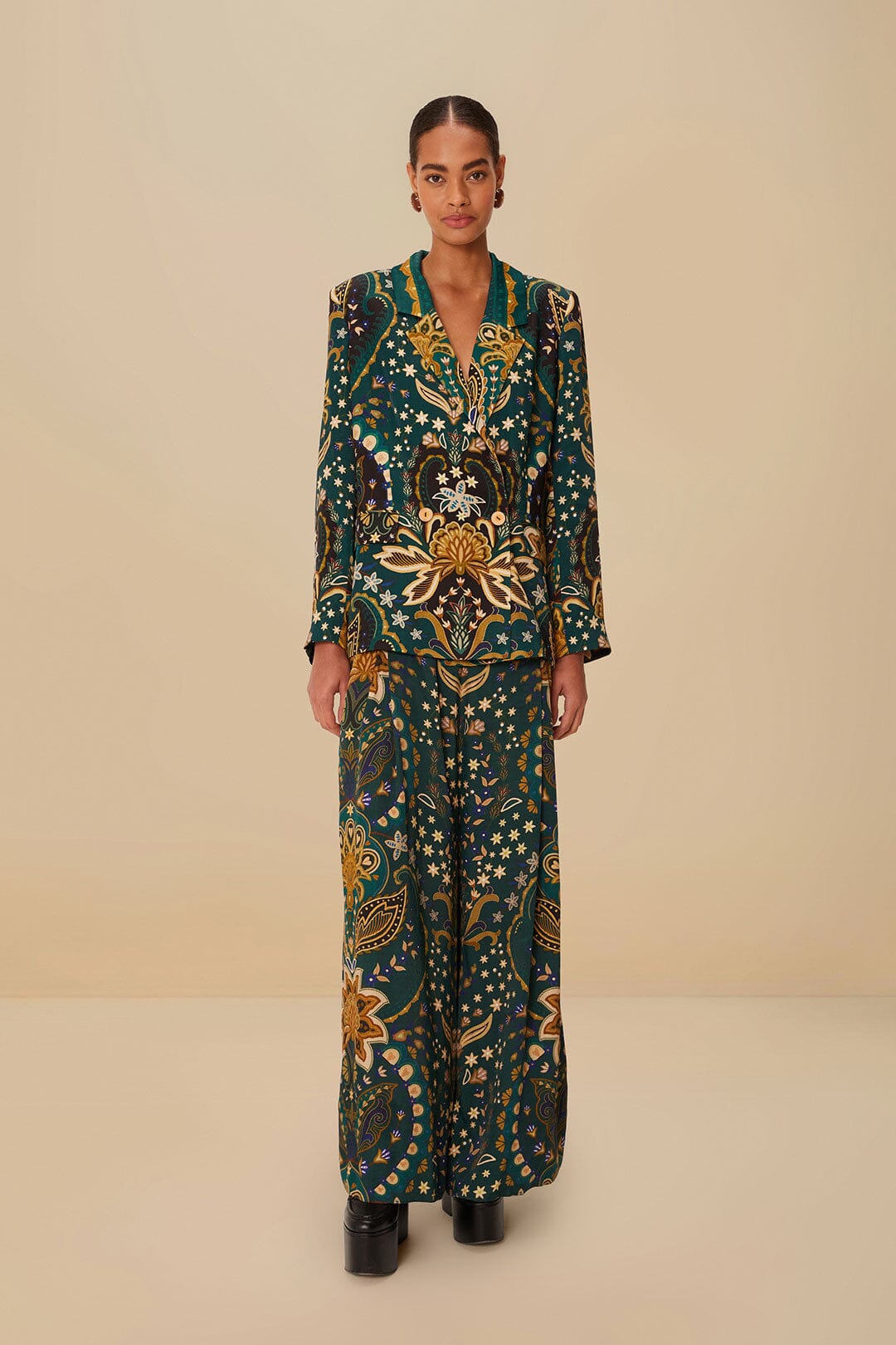 Black Jaipur LENZING™ ECOVERO™ Viscose Blazer