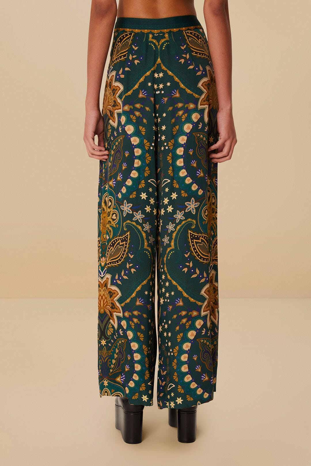 Black Jaipur LENZING™ ECOVERO™ Viscose Flare Pants
