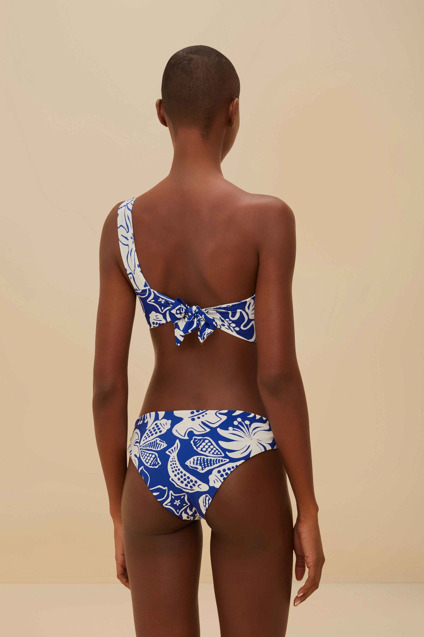 Off-White River Nature One-Shoulder Bikini Top