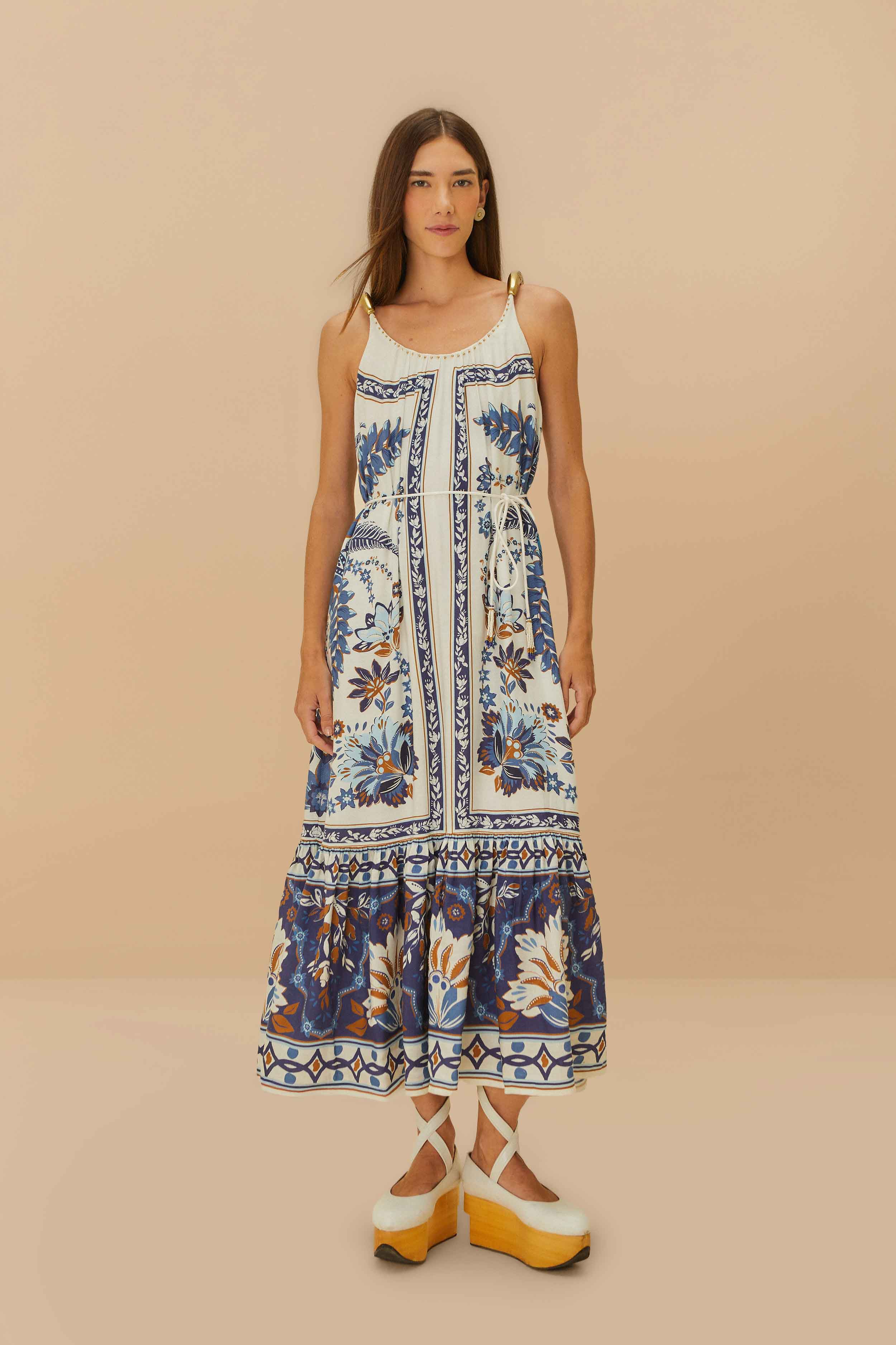 farm rio off white flora tapestry maxi dress evanandjill on LTK